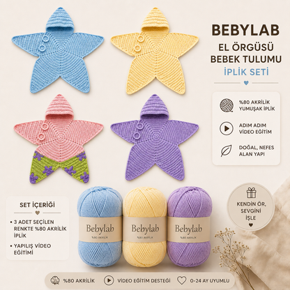 Bebylab Bebek Tulumu İplik Seti + Video Eğitimi
